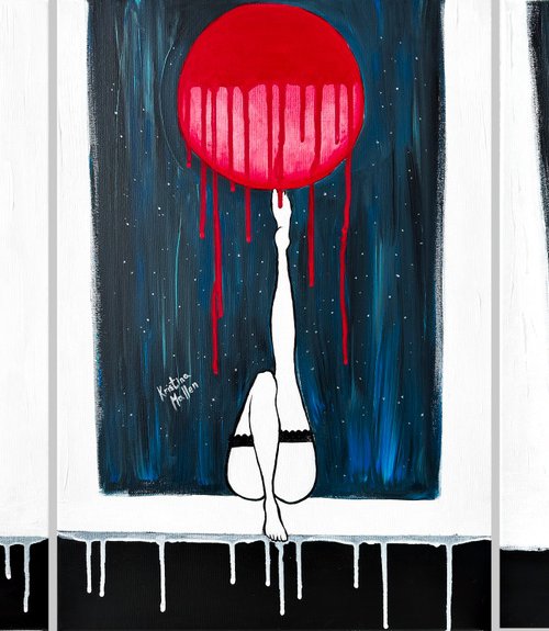 Triptych: Under The Full Moon by Kristina Mallen