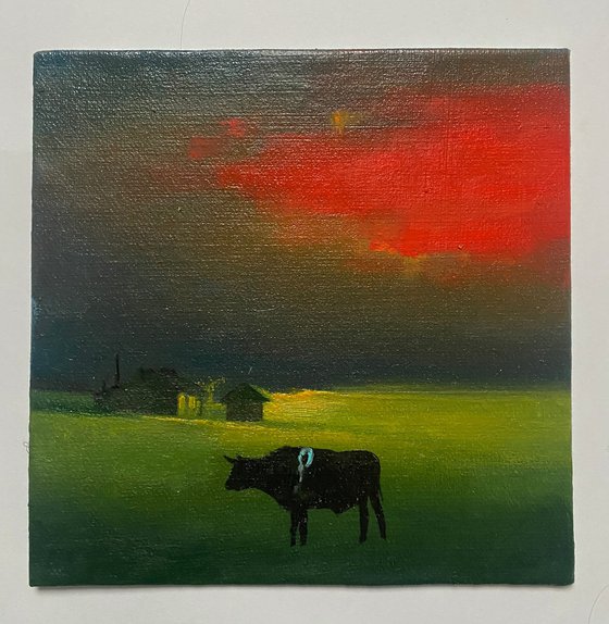 Cow and red cloud (2023)