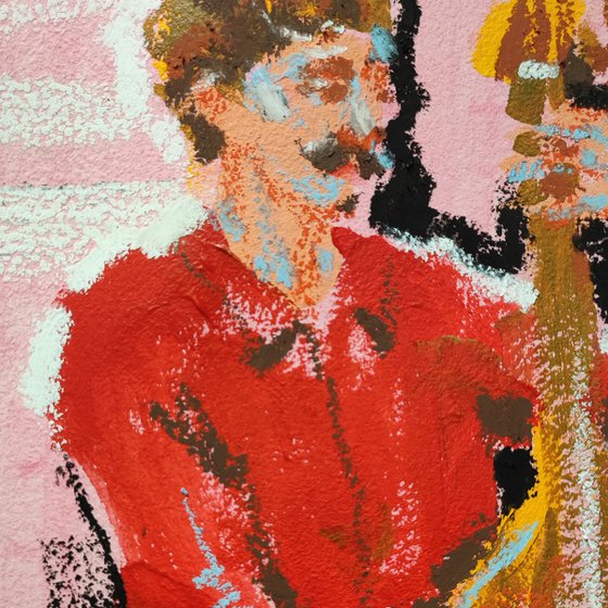 Bass Line — Oil Pastel Painting