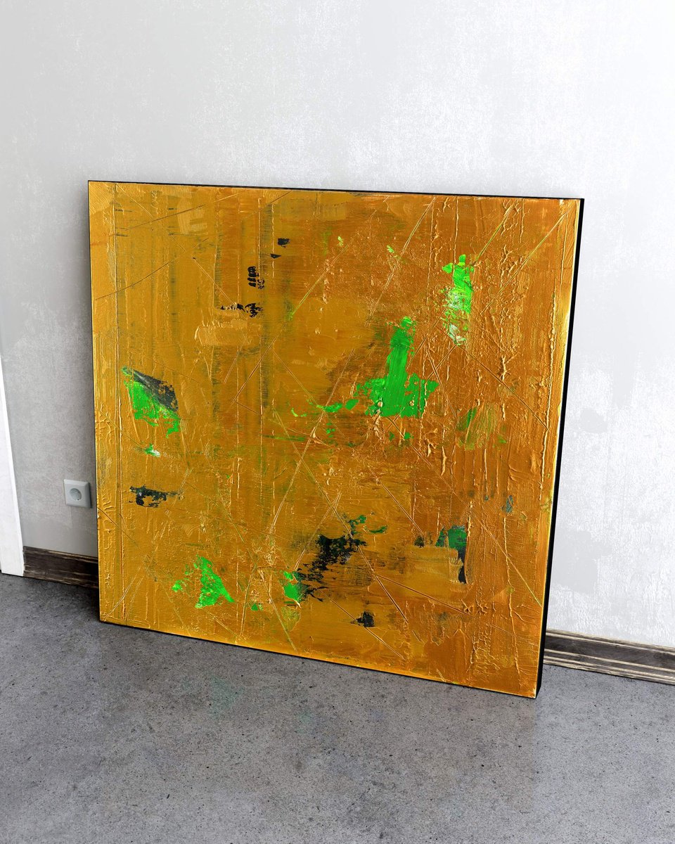 Organic Abstract Acrylic Painting By Nemanja Nikolic, 36 X 36", Reflection Of You, Original Artwork