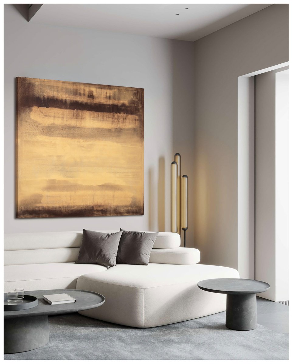 Abstract Acrylic Painting By Rokas Berziunas, 55 X 55", No. 22-18 (140 X 140 Cm ), Original Artwork