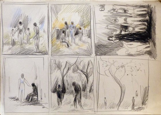 Story Board 1, pencil on paper 42x29 cm
