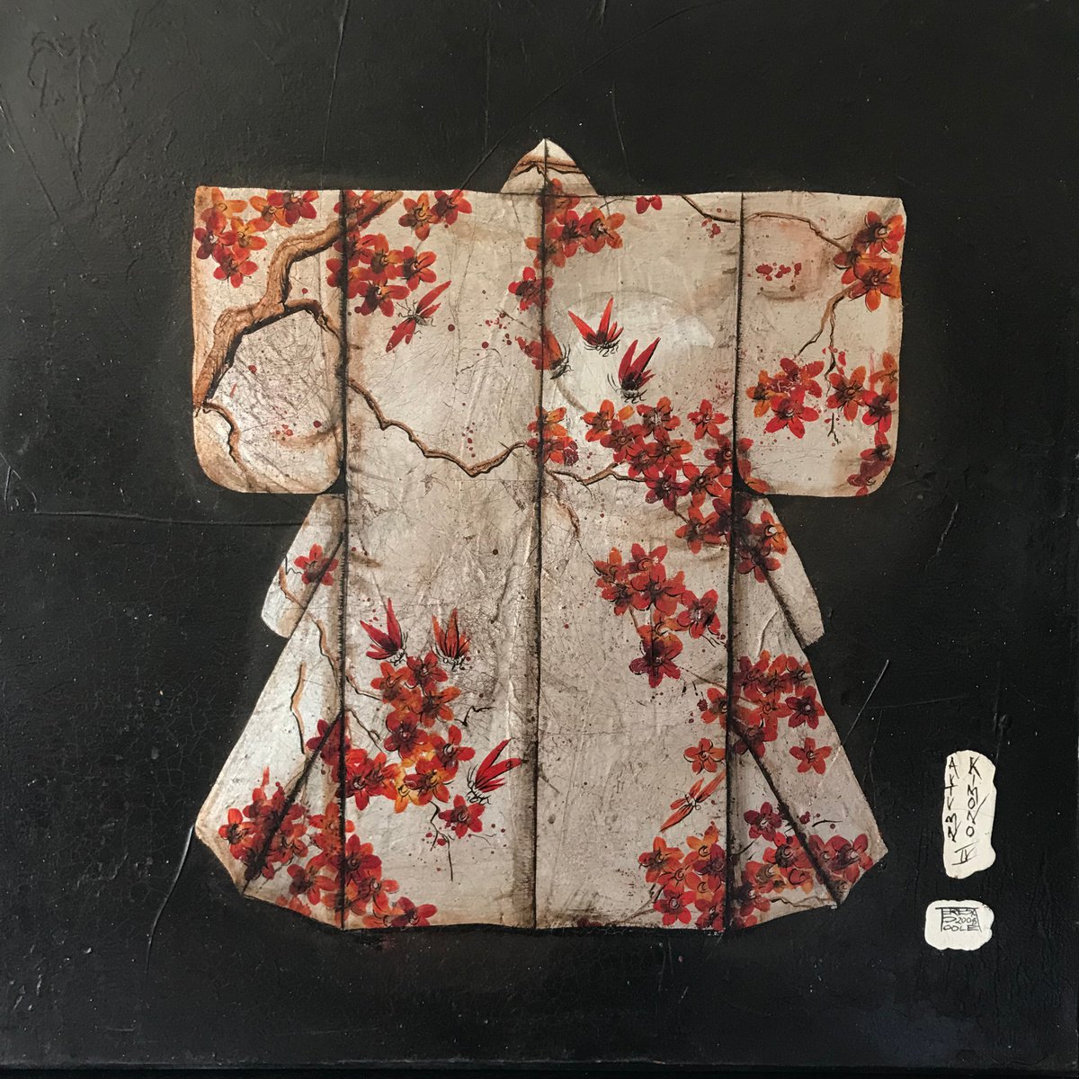 Umi -plumb blossom kimono by Teresa Poole