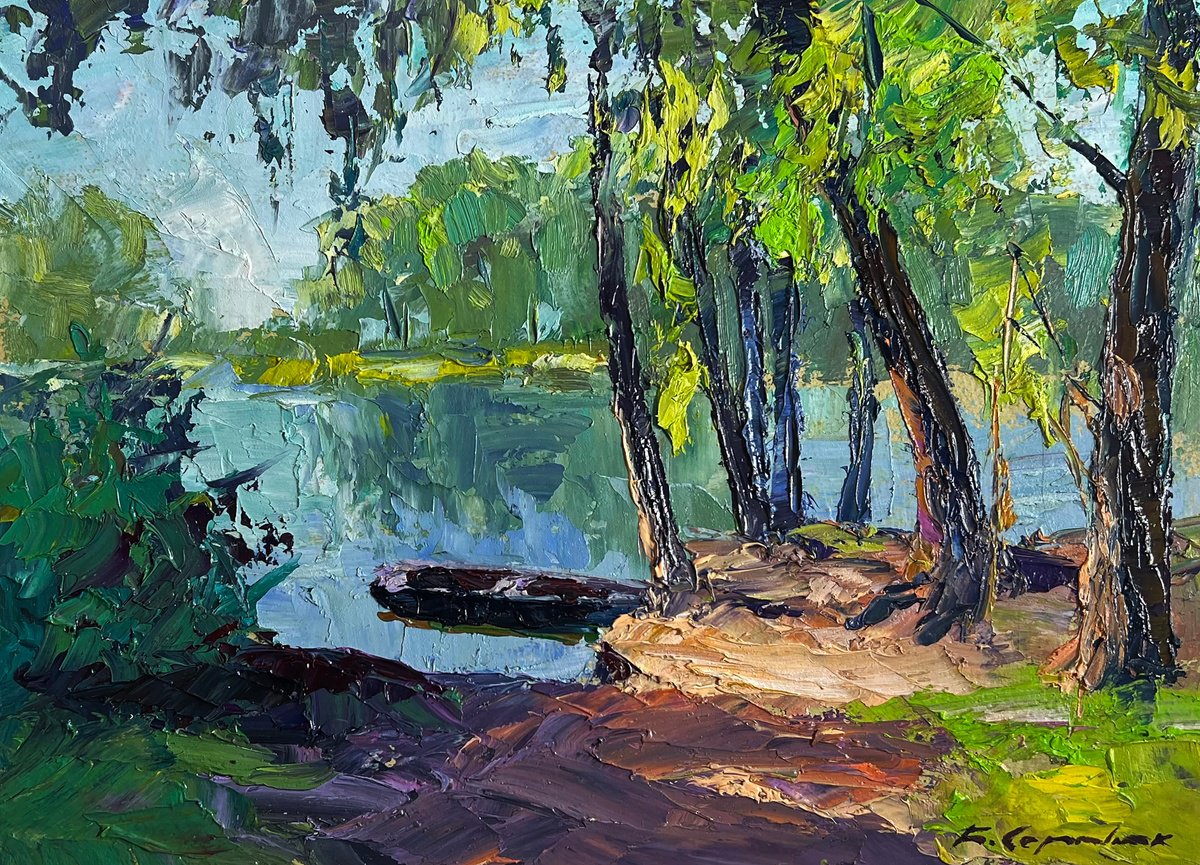 A Secluded Place In Nature By Boris Serdyuk, 11 X 8, Artwork For Sale On Artfinder