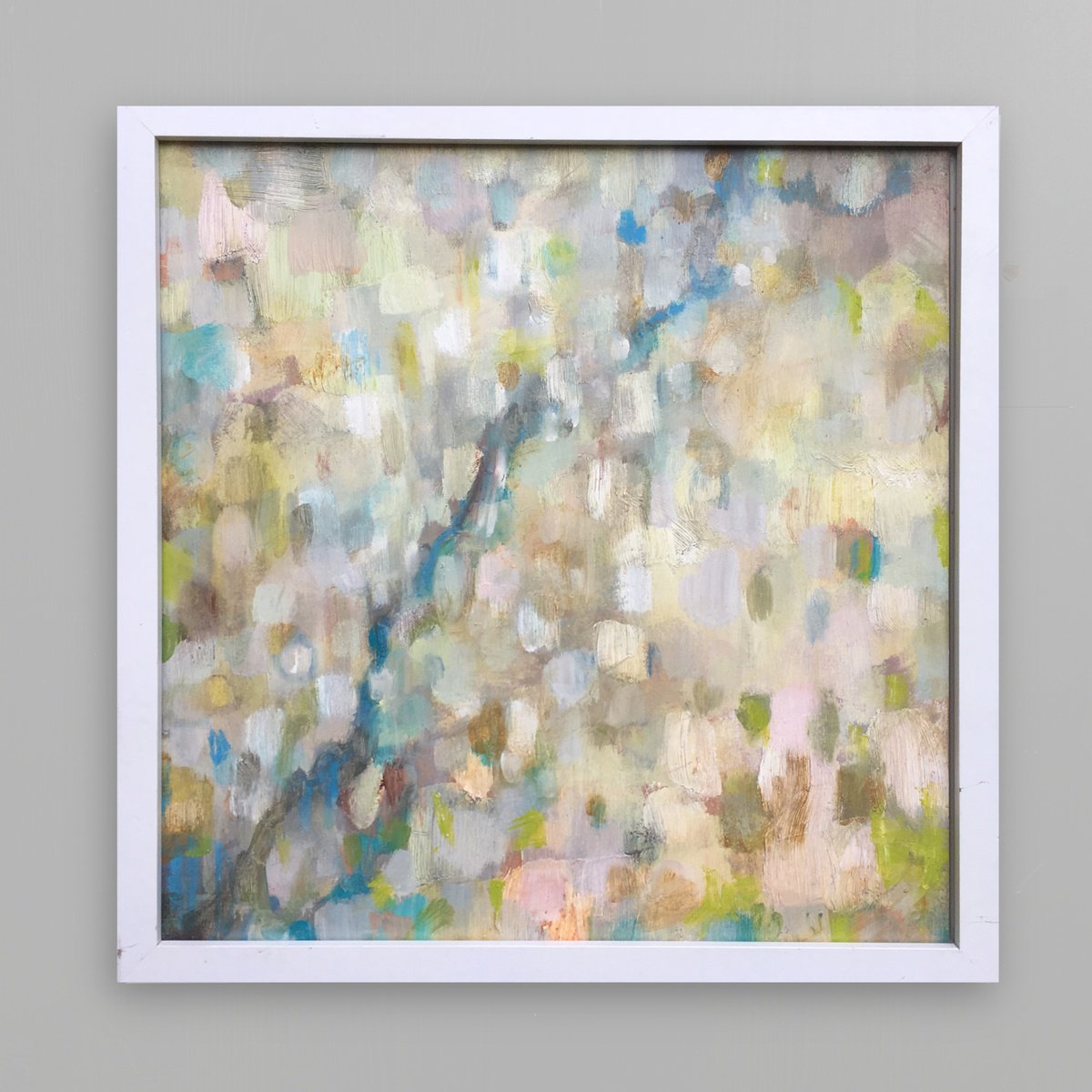 Impressionistic Landscape Oil Painting By Guy Pickford, 13 X 13, Go With The Flow, Original Artwork