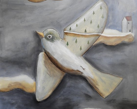 The flying bird