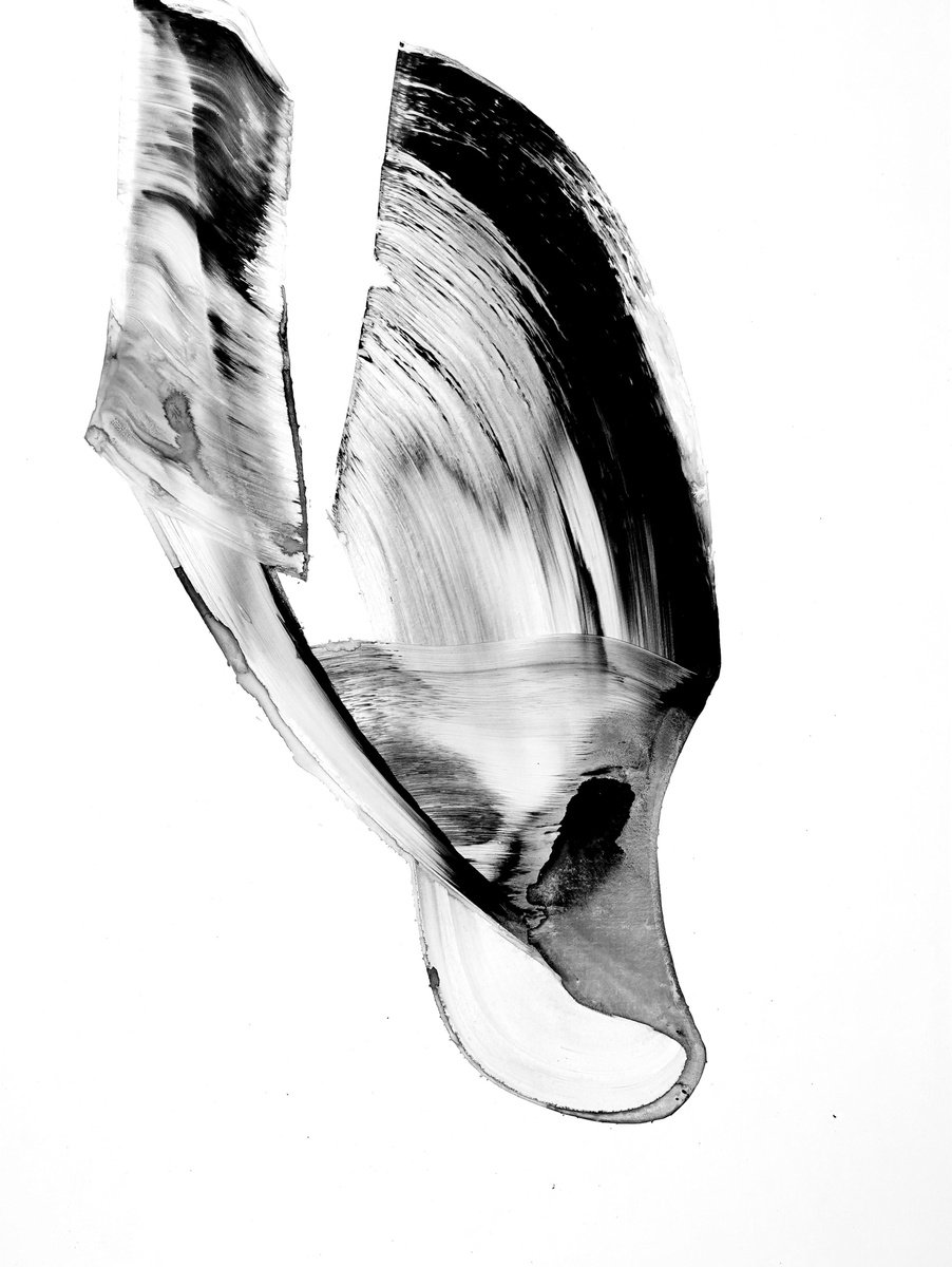 Expressive Abstract Acrylic Painting By Newel Hunter, 18 X 24", Face To Face, Original Artwork