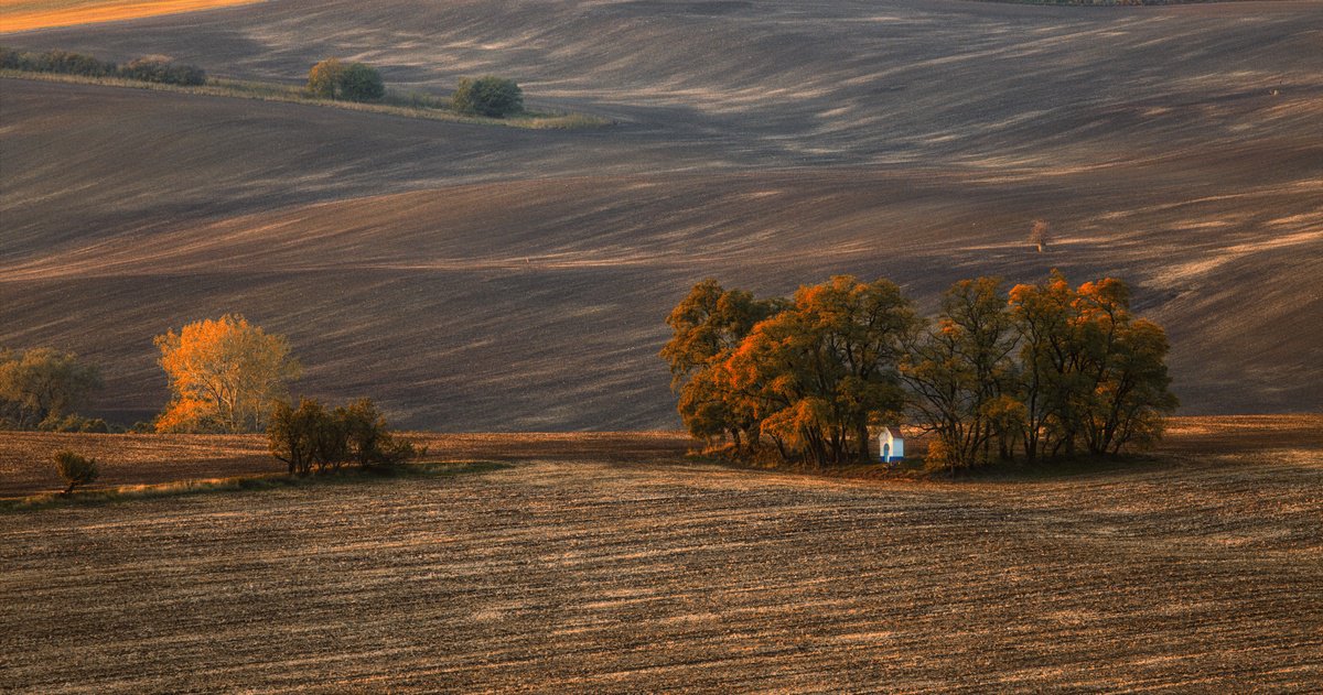 Photorealistic Landscape Photograph By Pavel Oskin, 44 X 24", Saint Barbora Chapel 2, Original Artwork
