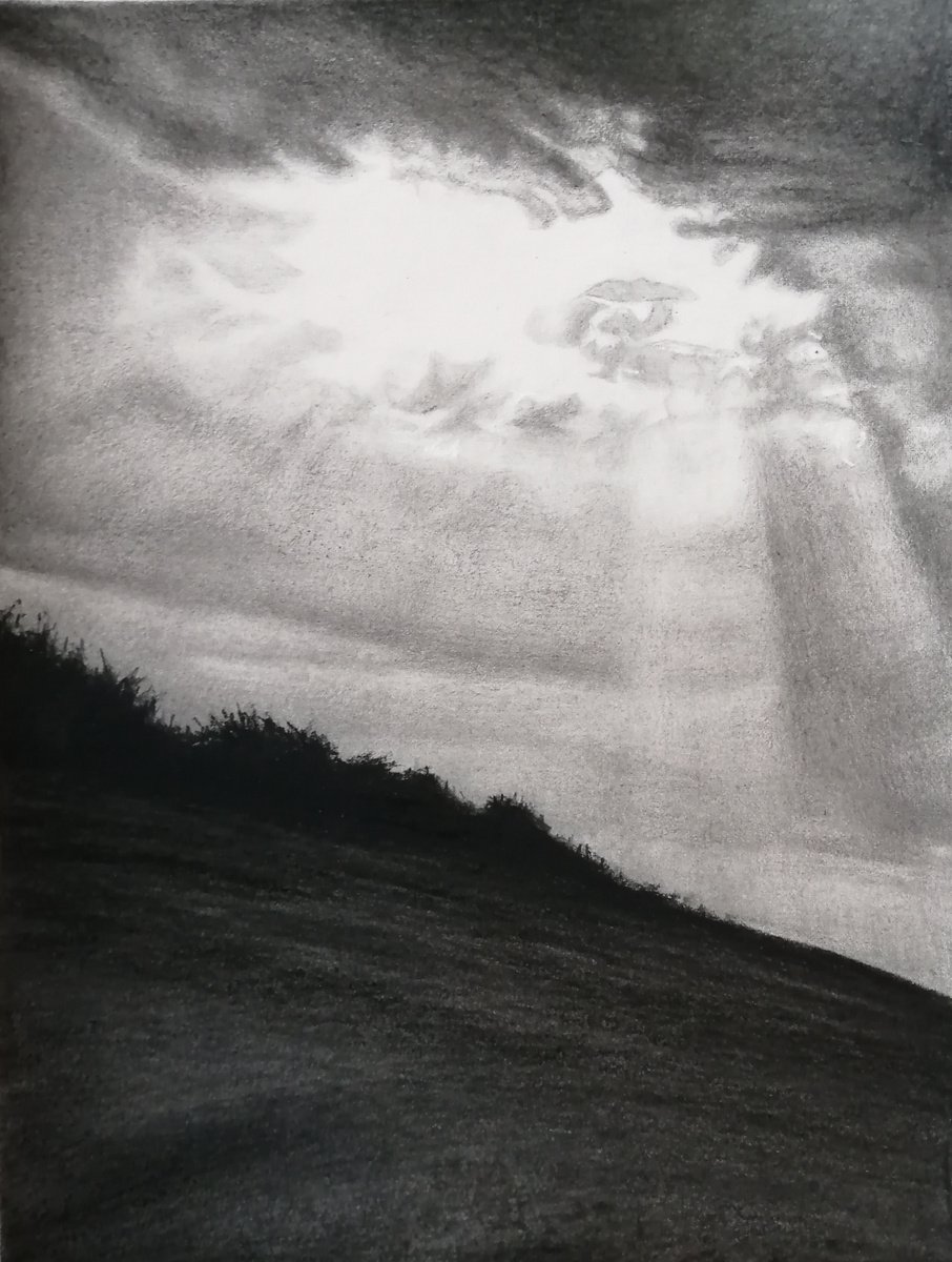 Silver Lining 2 Pencil drawing by Lisa Punter Artfinder
