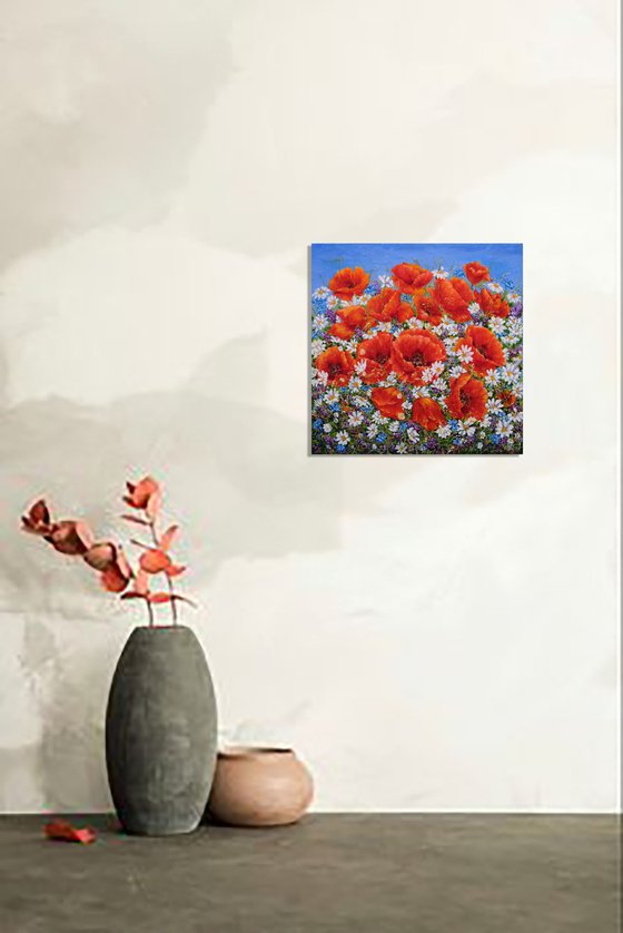 Poppies with Wildflowers.