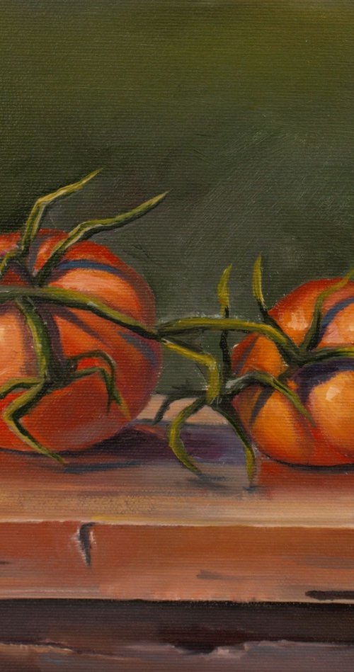 Still life with tomatoes by Vladimir Jarmolo