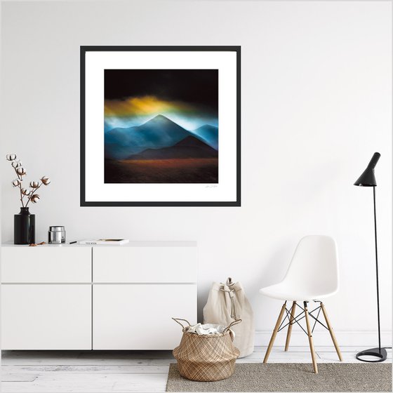 Modern Abstract Square Canvas - Cuillin Storm