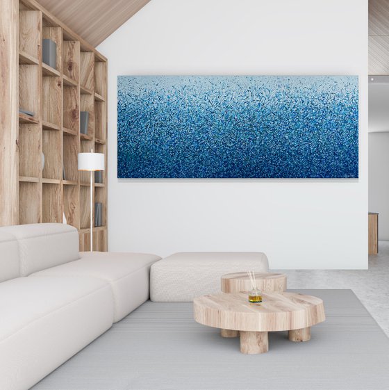 Wattamolla Water Dance- 200 x 85cm acrylic on canvas