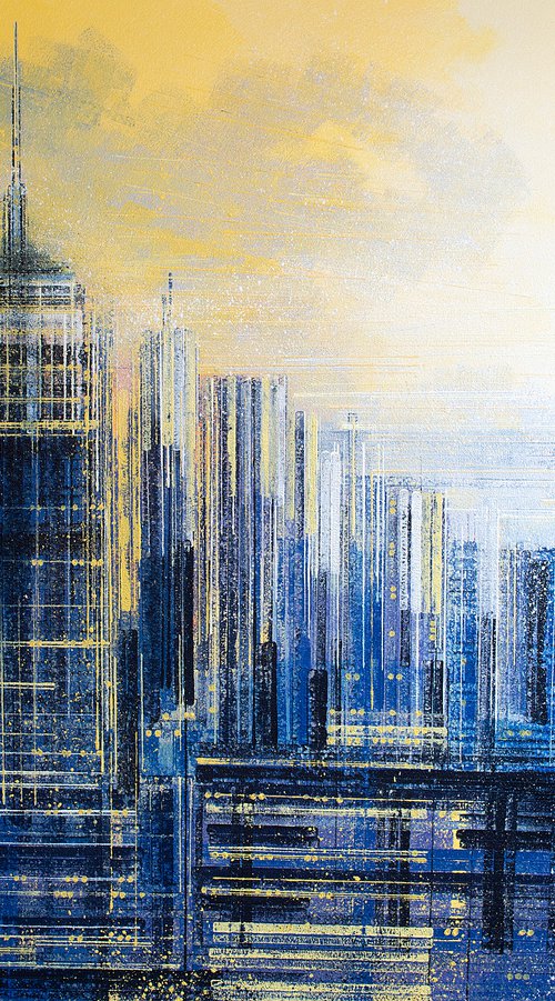 New York - Manhattan At Sunset by Marc Todd