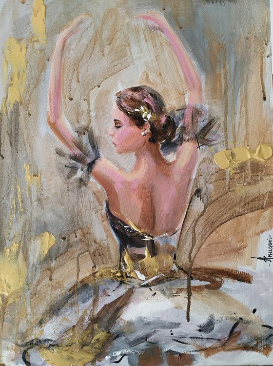 Young Ballerina -Ballerina Painting on MDF