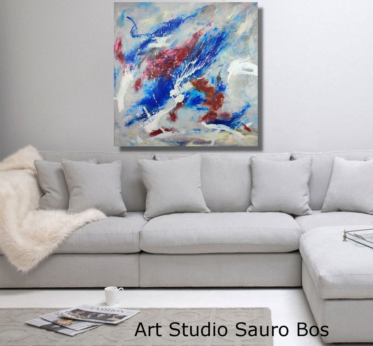 paintings for living room/abstract painting on canvas /abstract Wall Art/original painting... by Sauro Bos