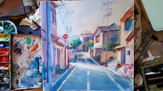 A rural street in Japan