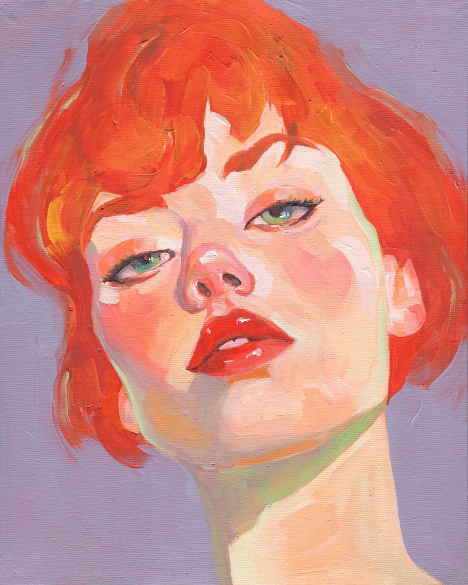 Impressionistic Portrait Oil Painting By Oleksii Iakurin, 9 X 12", A Thousand Stories 16, Original Artwork