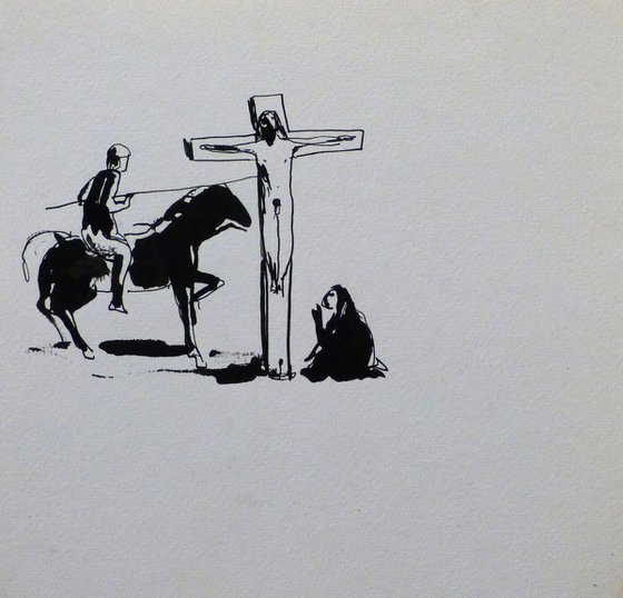 Crucifixion, 25x25 cm