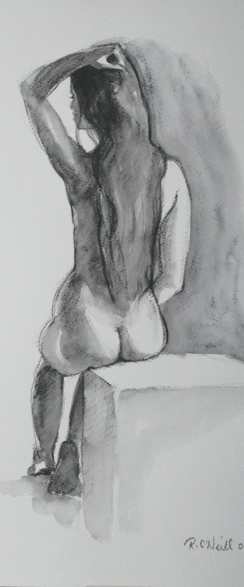 Seated female nude by Rory O’Neill