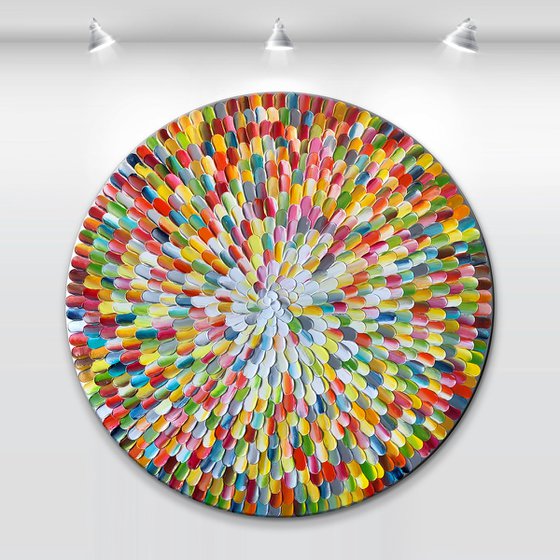 'Pacific orbis rainbow VII' - 30x30”