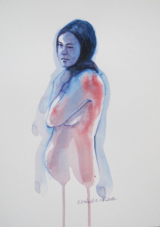 Standing female nude