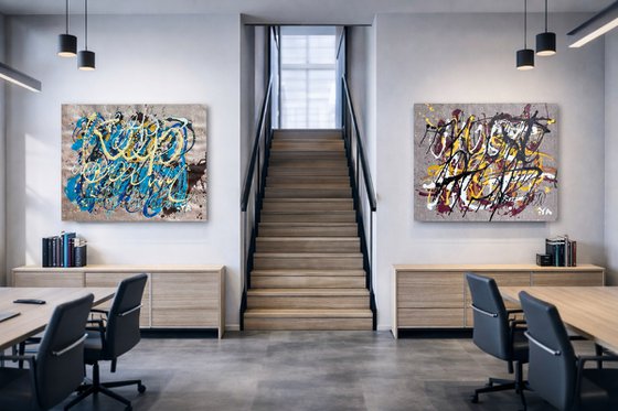 Workspace wall art - Diptych
