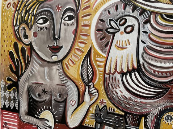 BRIGHT HEAD AND BIRD THOUGHTS