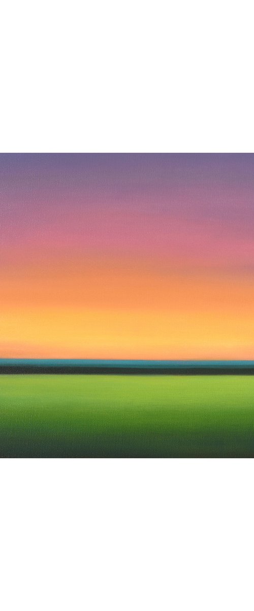 Illuminated Sky - Colorful Abstract Landscape by Suzanne Vaughan
