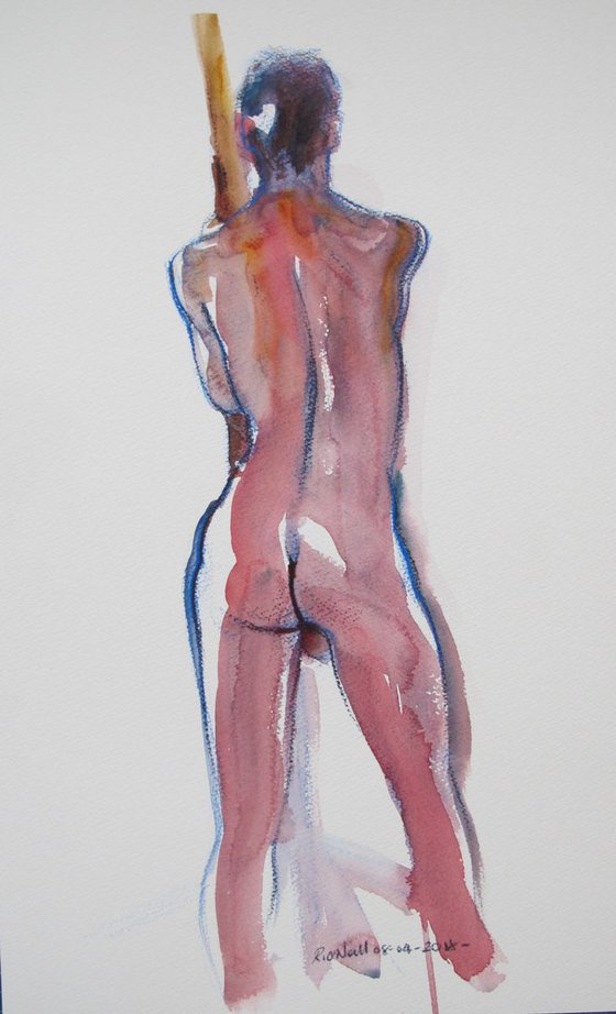 Standing male nude