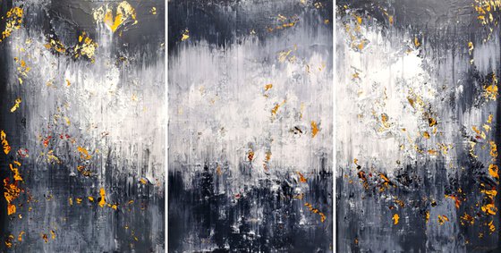 180x90cm. / Abstract triptych / Abstract 2162