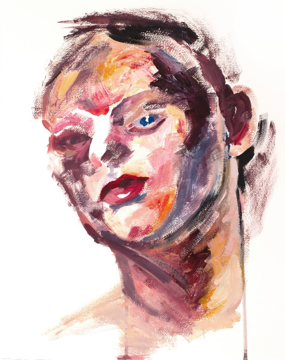 Expressive Portrait Oil Painting By Elizabeth Becker, 16 X 20, Heal, Original Artwork