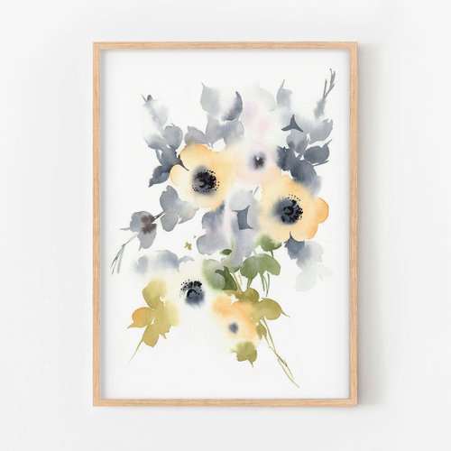 Abstract Watercolor Florals by Anja Boban