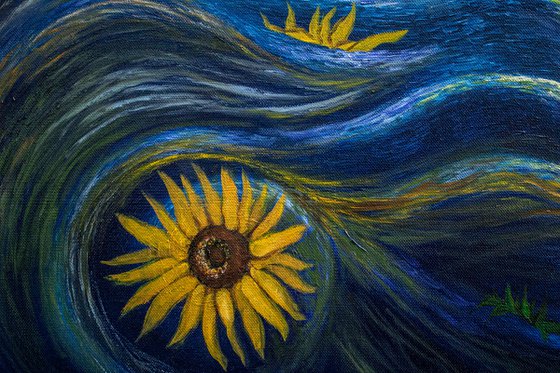 Sunflowers Universe XL size Van Gogh inspiration