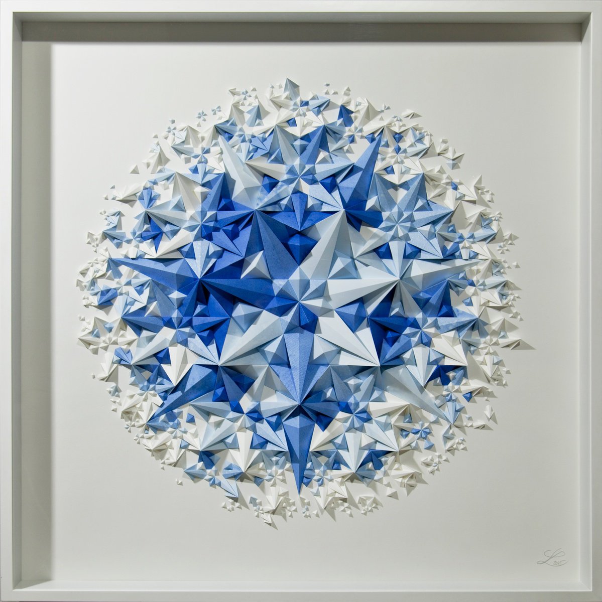 Geometric Abstract Sculpture By Letovbarski Artlab, 41 X 41", Blusion, Original Artwork