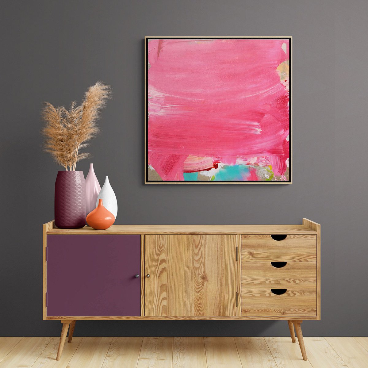 Impressionistic Painting , Lost Myself In Pink By Daniela Schweinsberg, 31 X 31, Artwork For Sale On Artfinder