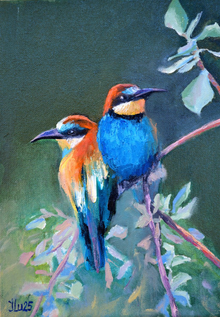 Impressionistic Animal Oil Painting By Elena Lukina, 8 X 12, Nice Sunny Day, Original Artwork