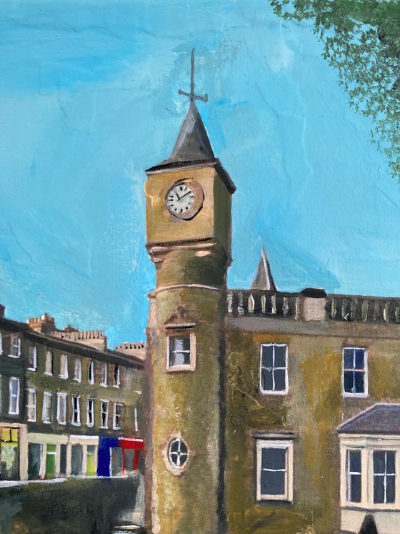 River, Bridge And Buildings In Stockbridge, Edinburgh