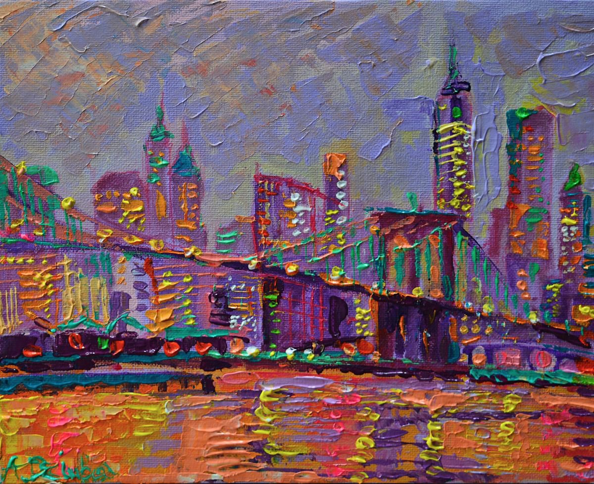 new york city skyline painting