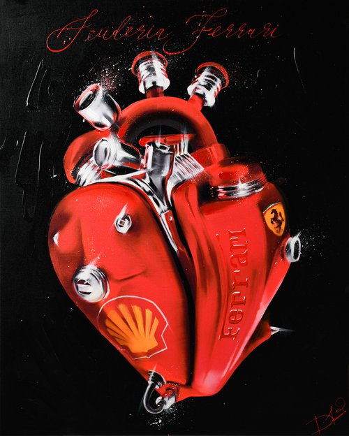Giclee (Print) of The Heart of the Scuderia Ferrari by Daria Kolosova