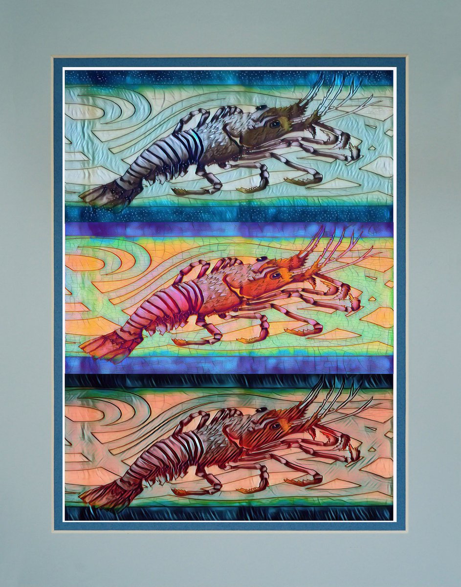 Art-Nouveau Lobster Tiles 2 by Robin Clarke