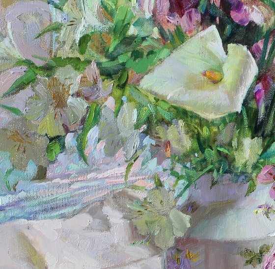 Bouquet with calla lilies