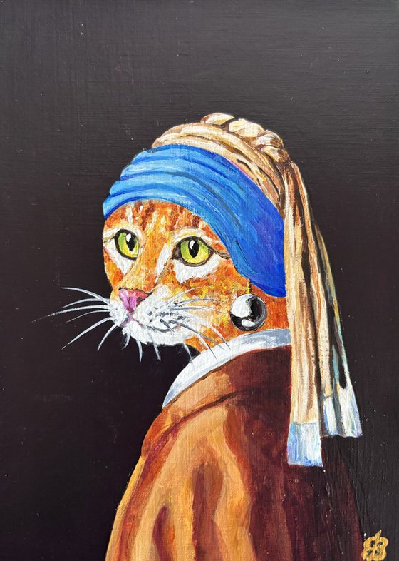 Cat with a pearl earring #26