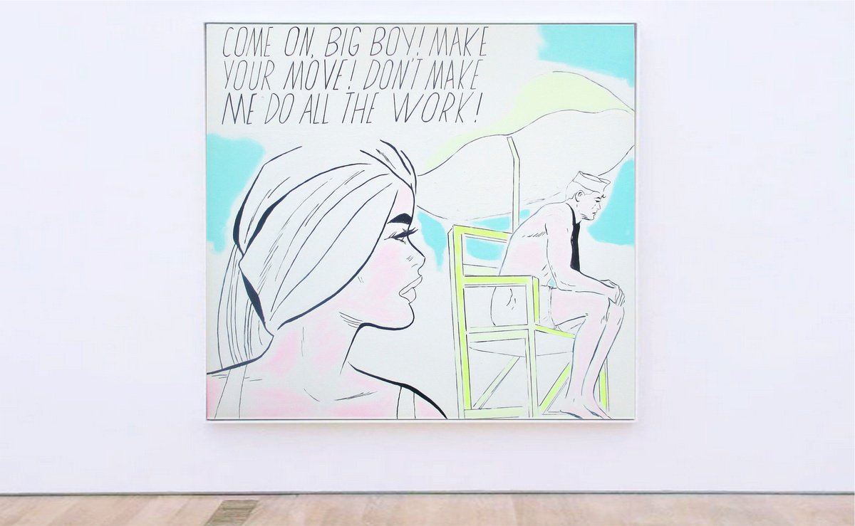 Urban And Pop Portrait Acrylic Painting By Super Pop Boy, 51 X 47", Come On, Big Boy!, Original Artwork