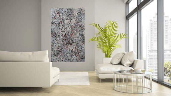 Contemporary J. Pollock style acrylic by M.Y.