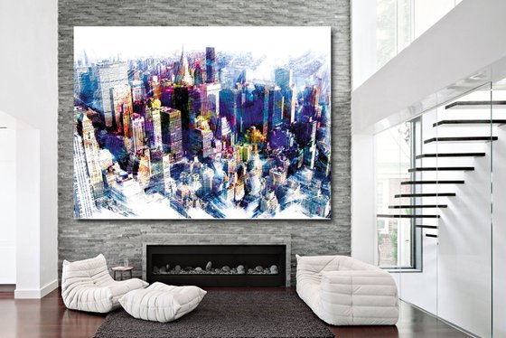 Maromas, volando Nueva York/XL large original artwork