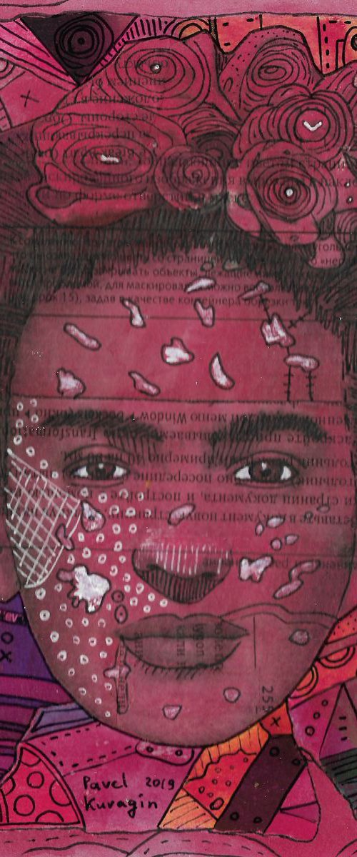 Portrait of Frida Kahlo #66 by Pavel Kuragin