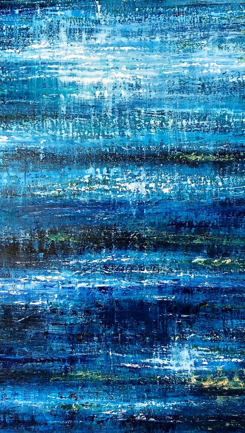 Abstract Blue River by Catherine Kennedy