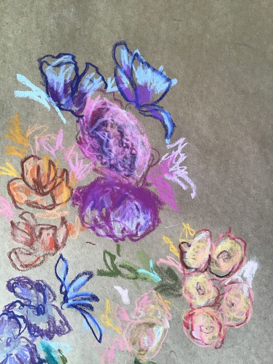 Flowers on Kraft