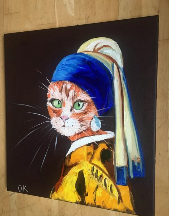 Cat with the pearl earring